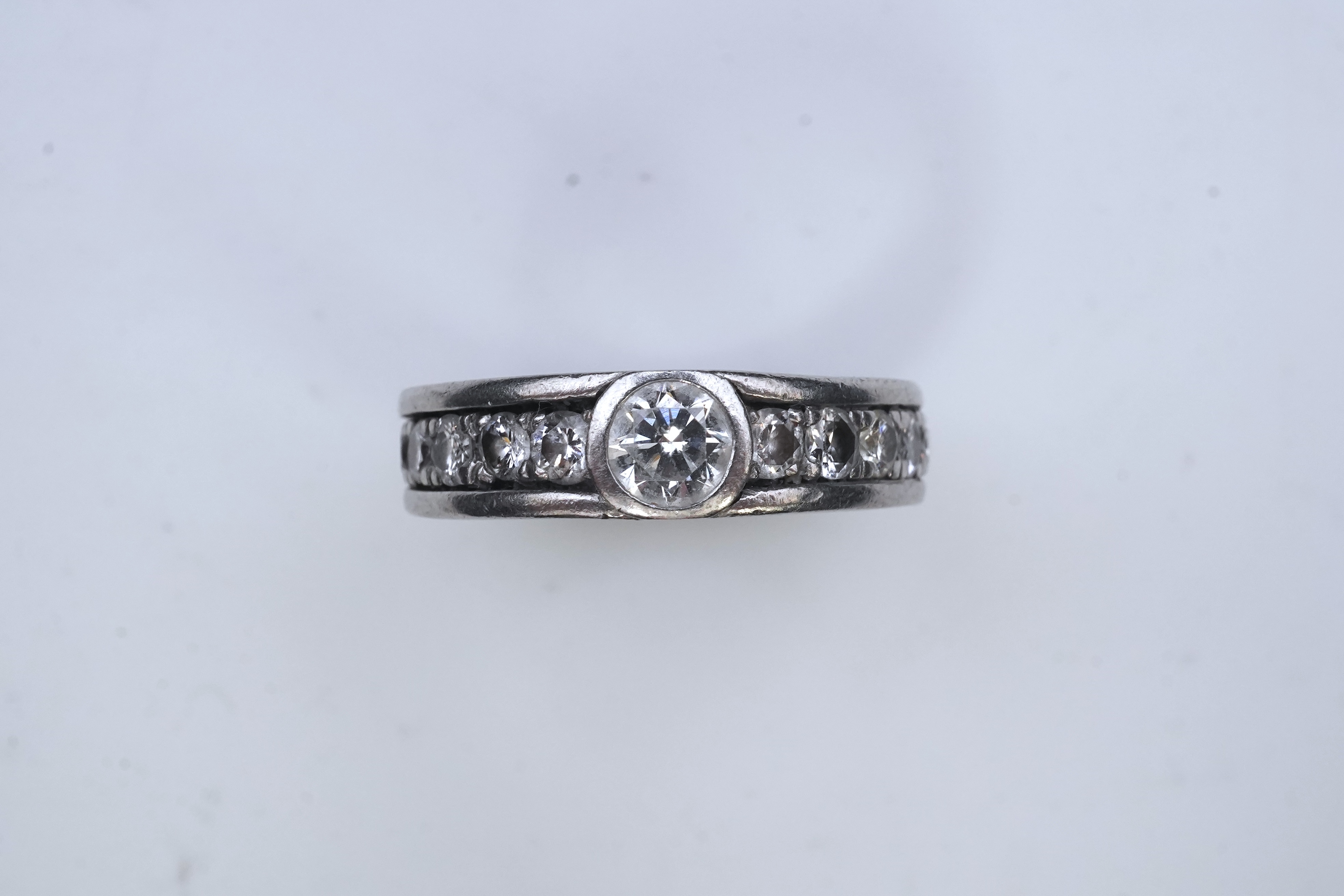 A diamond eternity ring